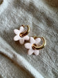 Cream Flower CHARM- HOOP SOLD SEPARATELY / Polymer Clay Jewelry