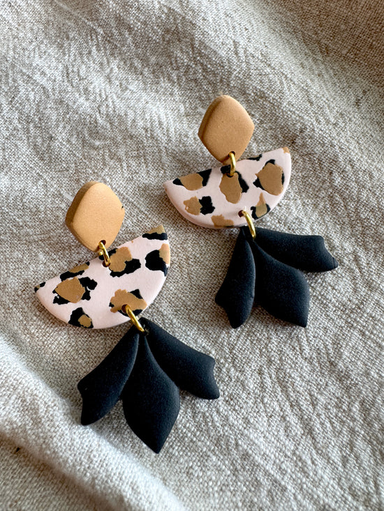 Cheetah Fan / Polymer Clay Jewelry