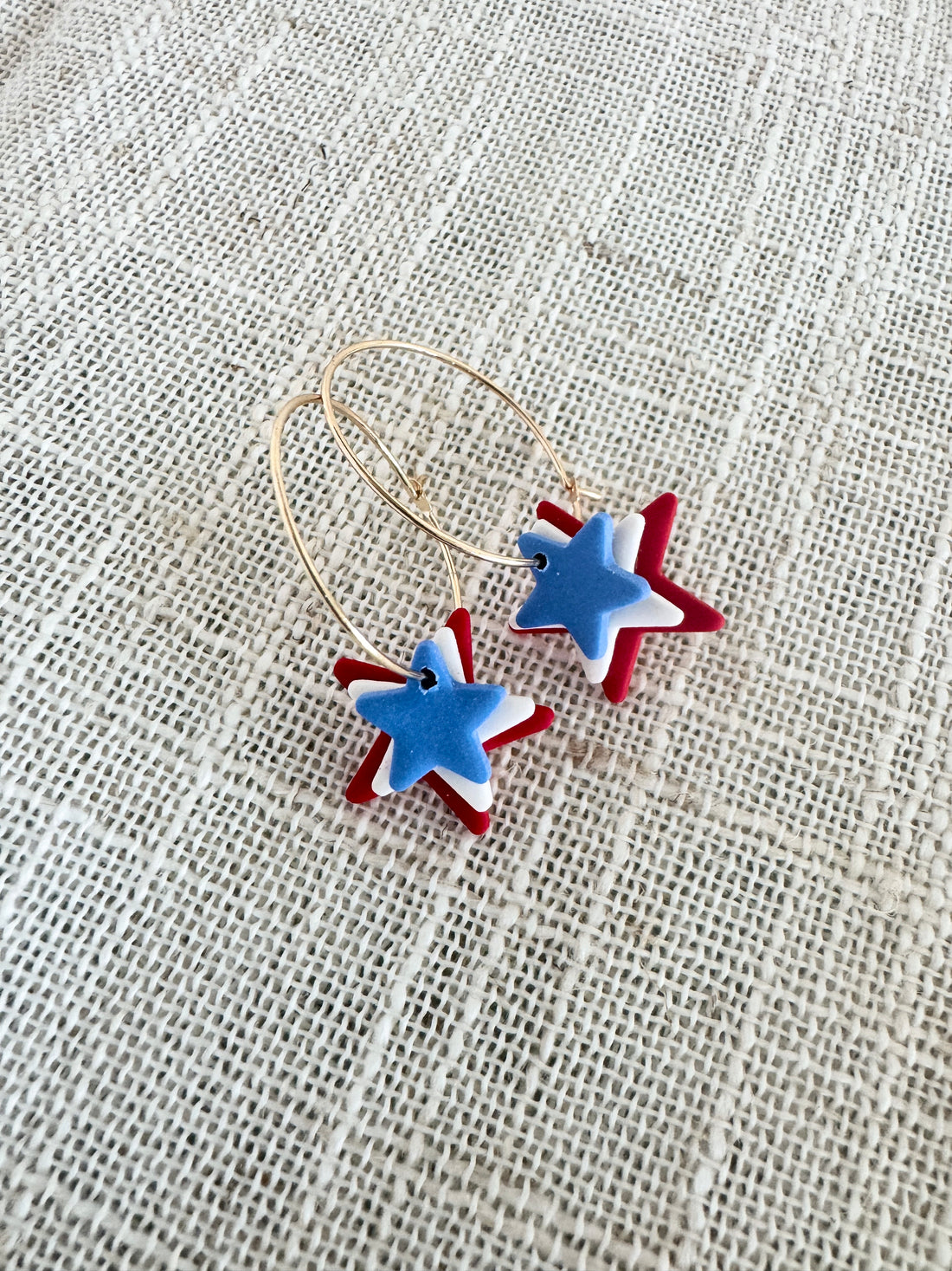 Red, White, &amp; Blue Star Hoop