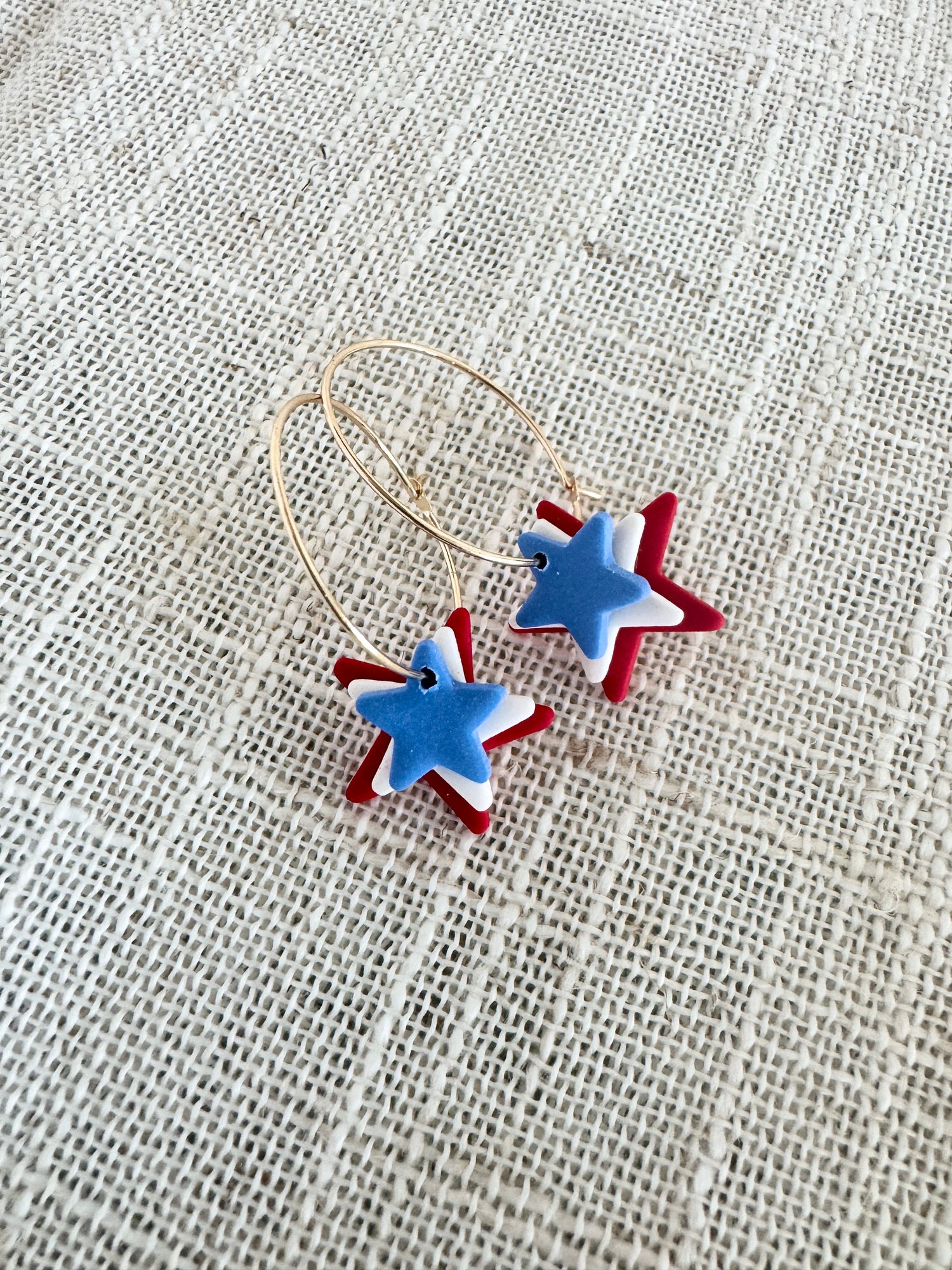 Red, White, &amp; Blue Star Hoop