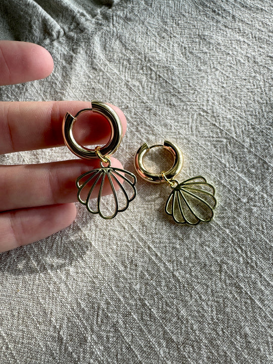 Sea Shell CHARM- HOOP SOLD SEPARATELY / Polymer Clay Jewelry