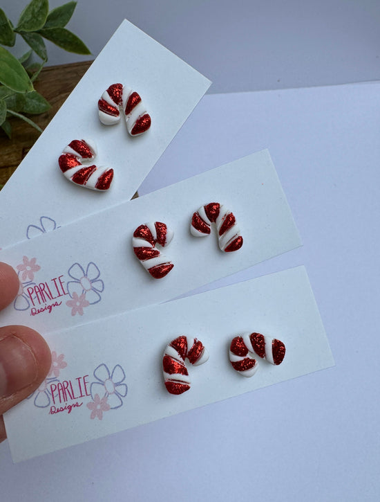 Candy Cane Studs