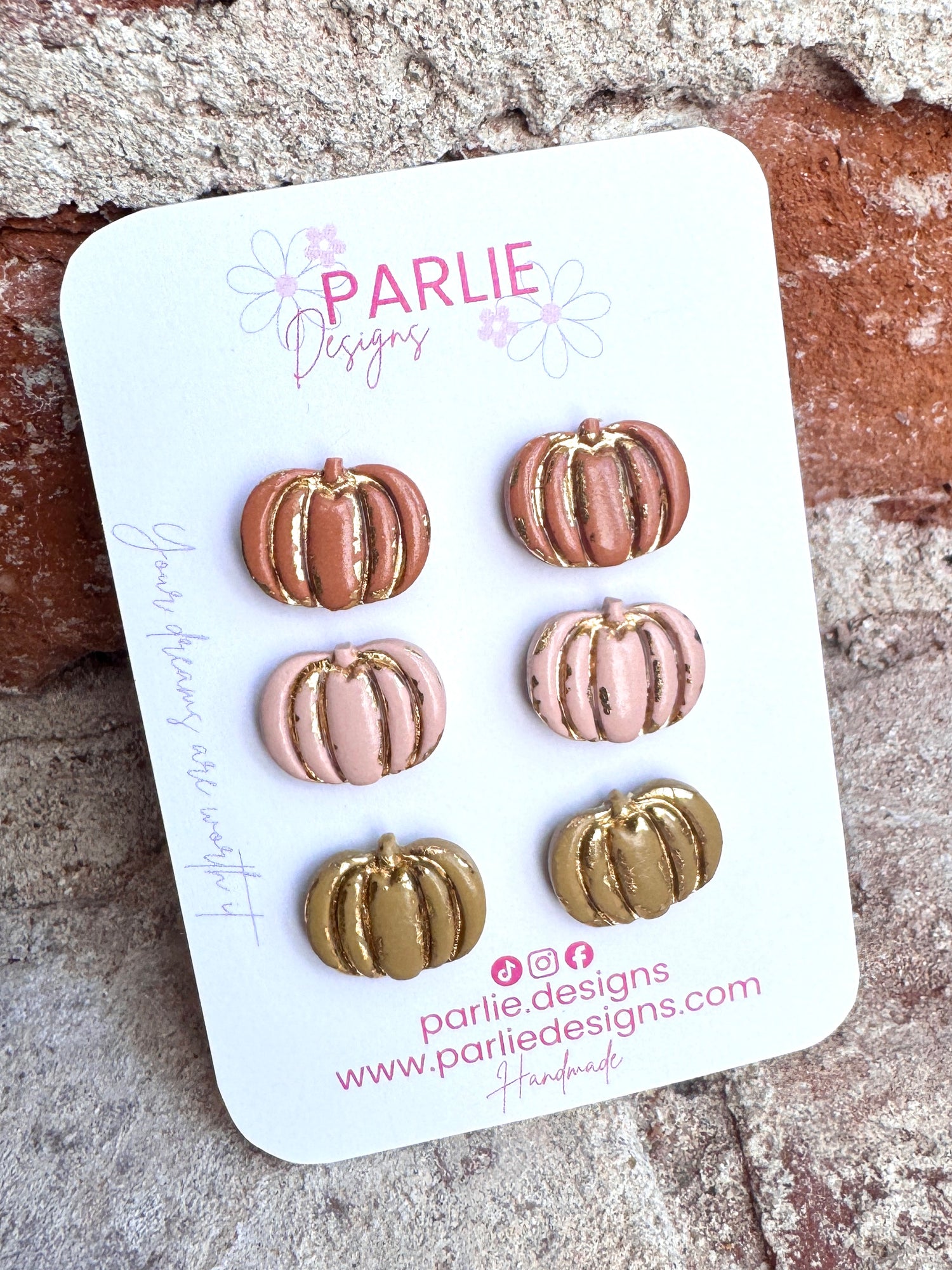 Boho Fall Pumpkins stud pack