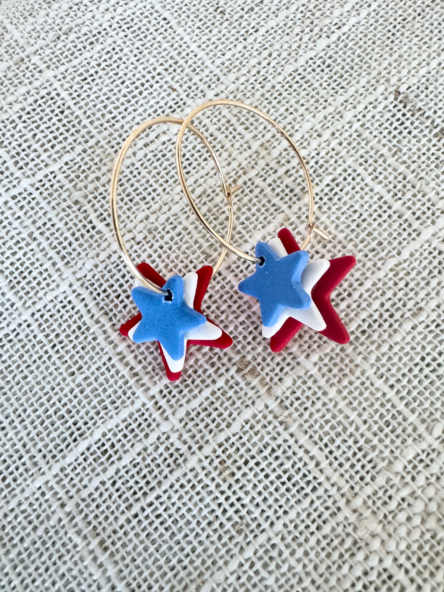 Red, White, &amp; Blue Star Hoop