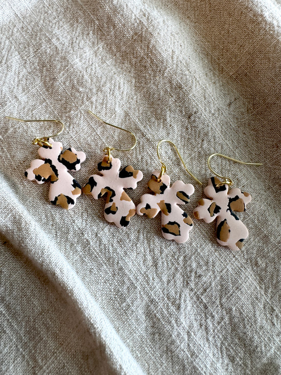 Cheetah cross/ Polymer Clay Jewelry