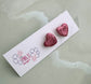 Sparkle Me Heart Studs (multiple color options)