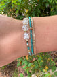 Graduation stack / gold filled stretch bracelet